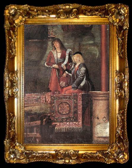 framed  CARPACCIO, Vittore Departure of the Pilgrims (detail) gh, ta009-2
